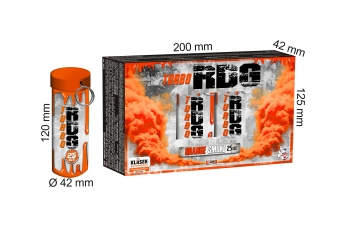 Narančasta turbo dimna bomba s osiguračem na kidanje 5kom