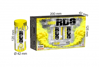 Žuta turbo dimna bomba s osiguračem na kidanje 5kom